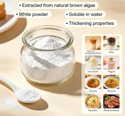 Good price Food Grade Sodium Alginate Natural Seaweed Thickener Stabilizer & Gelling Agent for Food, Beverage & Cosmetics online