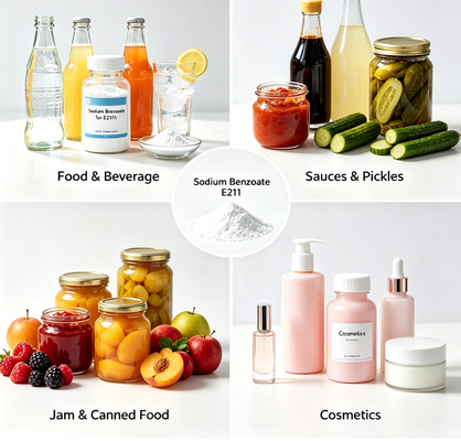 Un bon prix. Boissons, sauces, cornichons et cosmétiques Benzoate de sodium en poudre Granule additif alimentaire conservateur en ligne